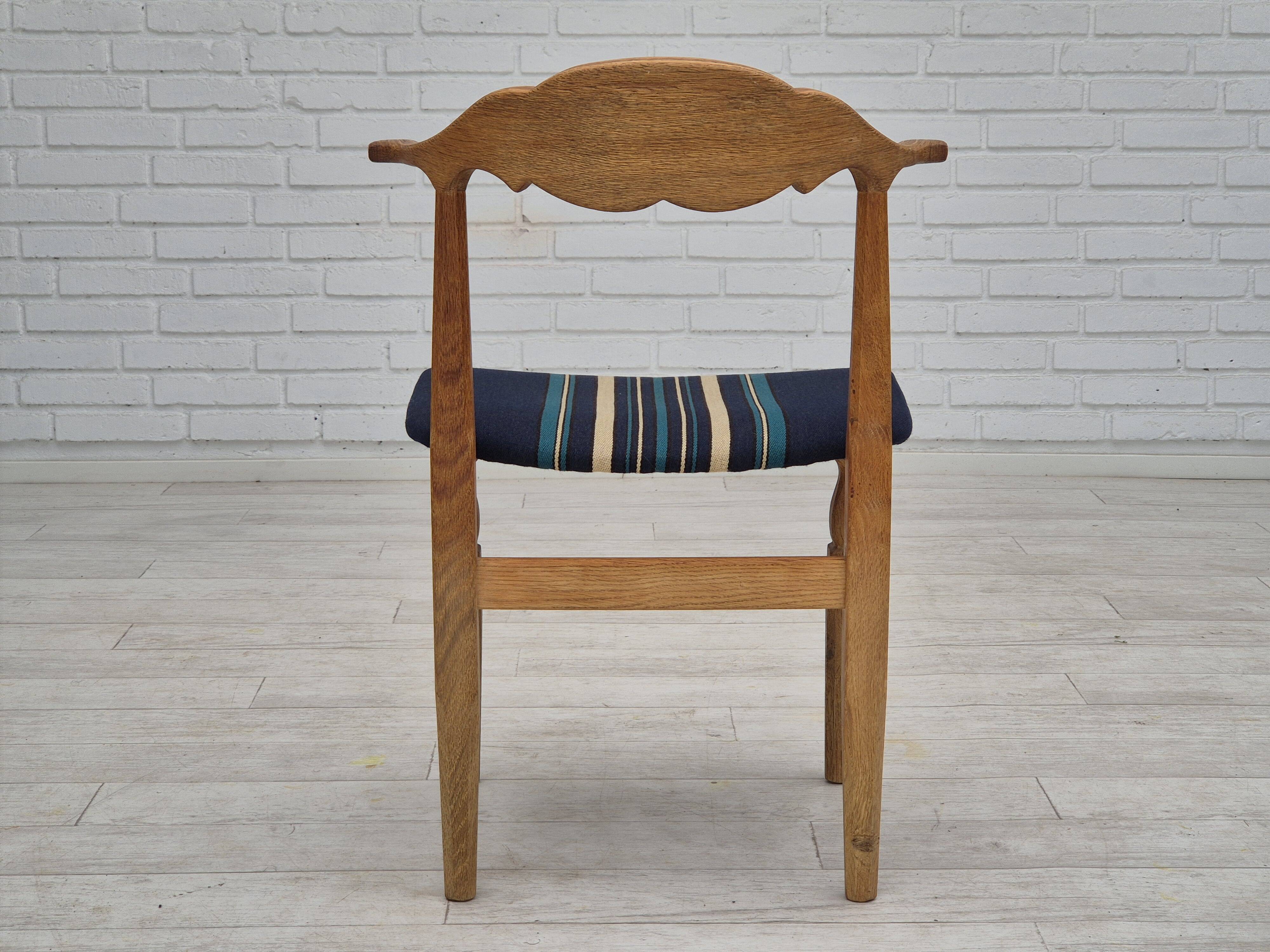1970s, Danish design by Henning Kjærnulf for EG Kvalitetsmøbel, set of 4 dining chairs, original.