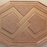 Plateau art-déco verre rose