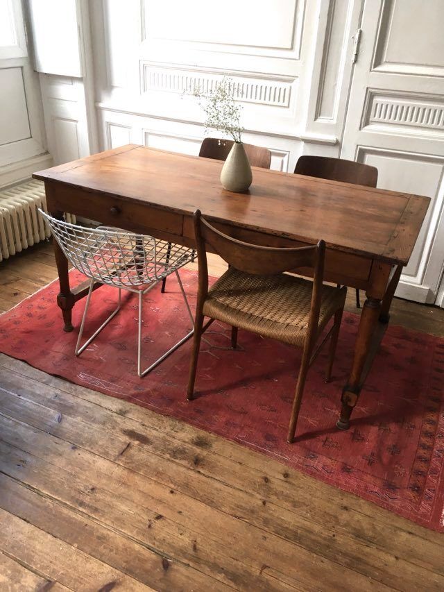 Solid wood farm table