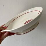 Set of 3 vintage iron clay dishes model 4205 from Saint Amand