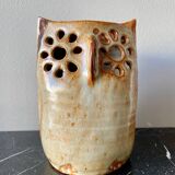 Vintage owl ceramic vase