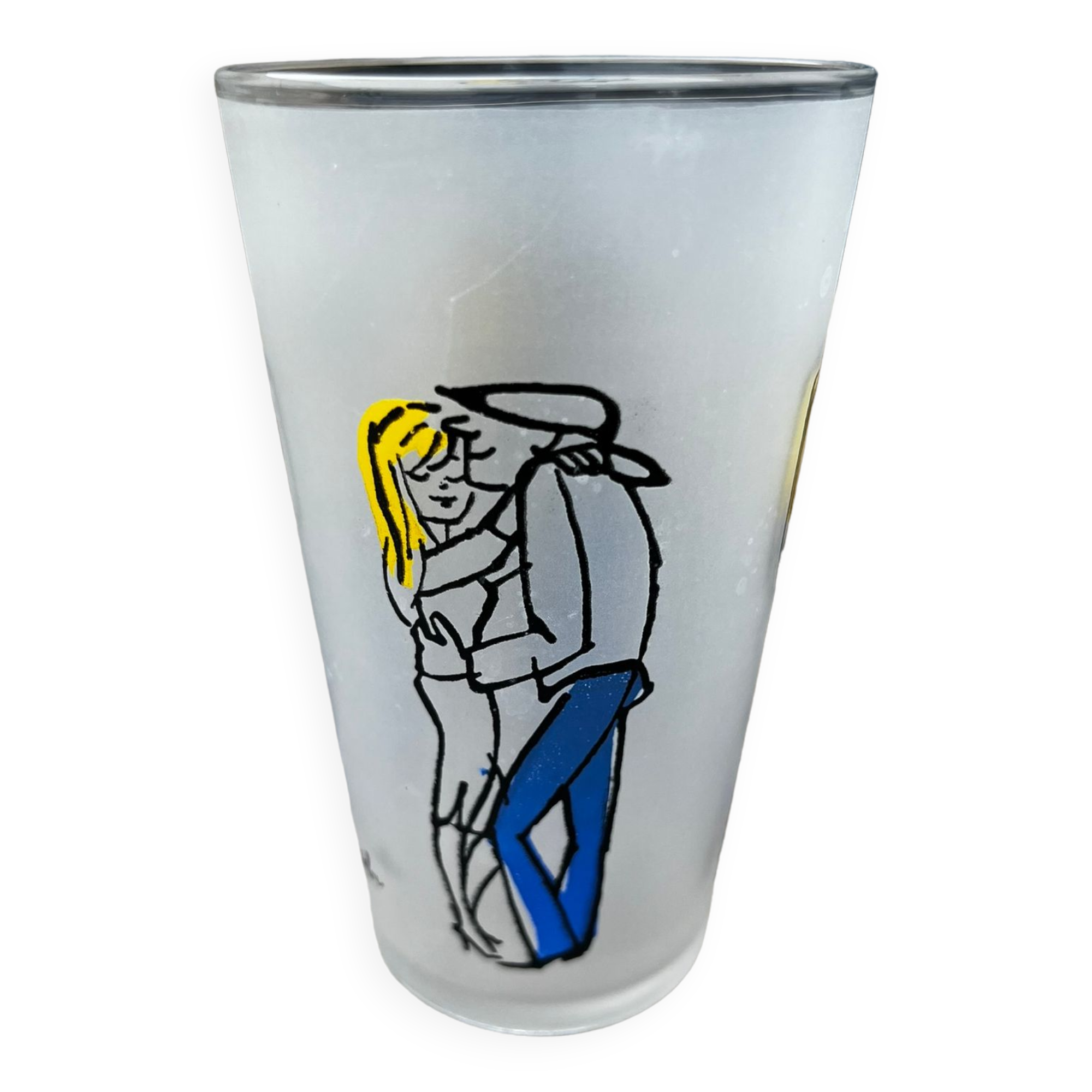 Verre vintage signé Cabu