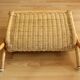 Magazine rack made of bamboo, rattan and wood, vintage from the 70s