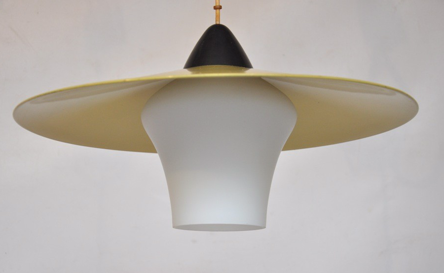 Hanging glass and metal