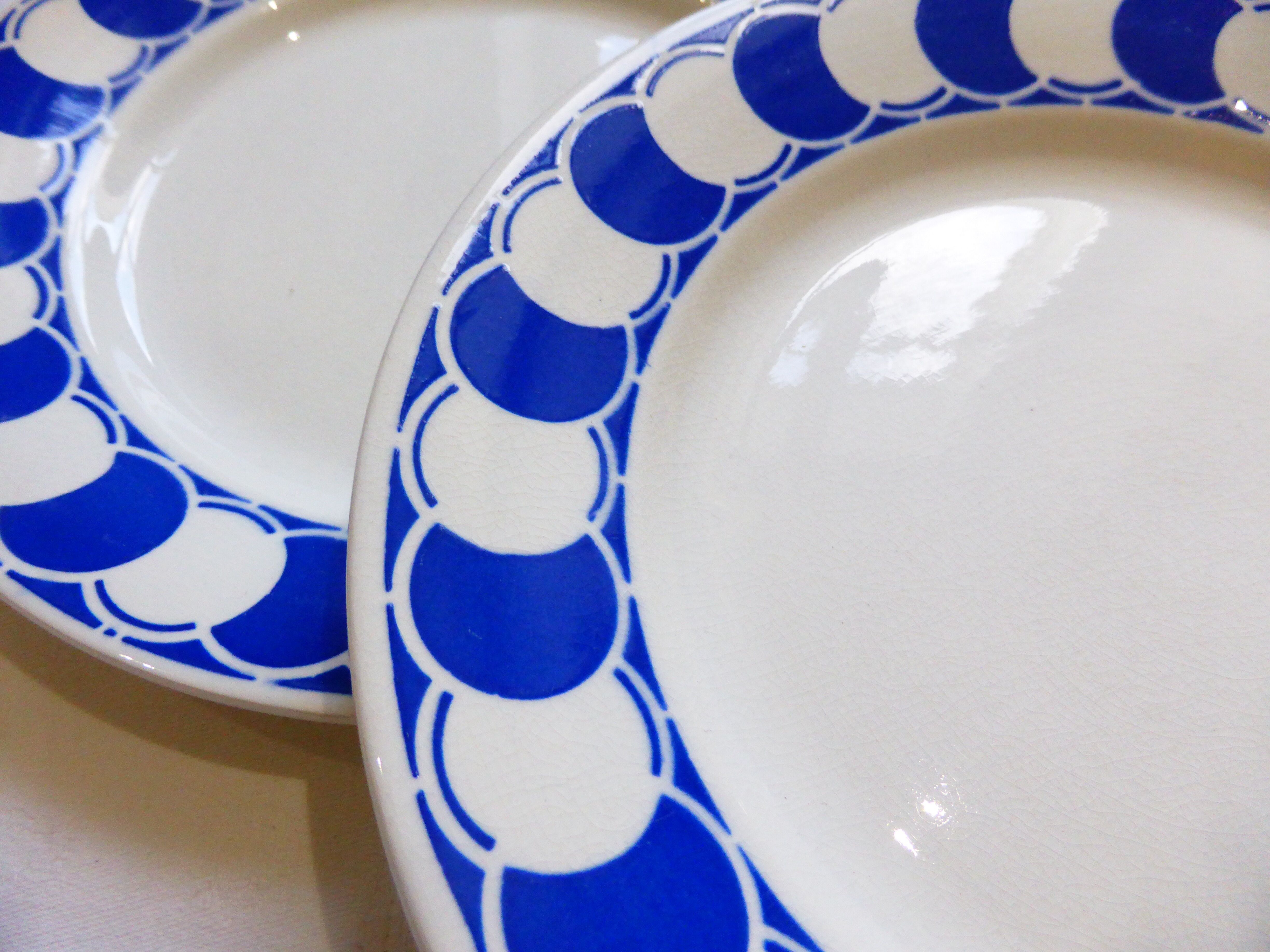 4 assiettes plates de Digoin Sarreguemines modèle dorothy