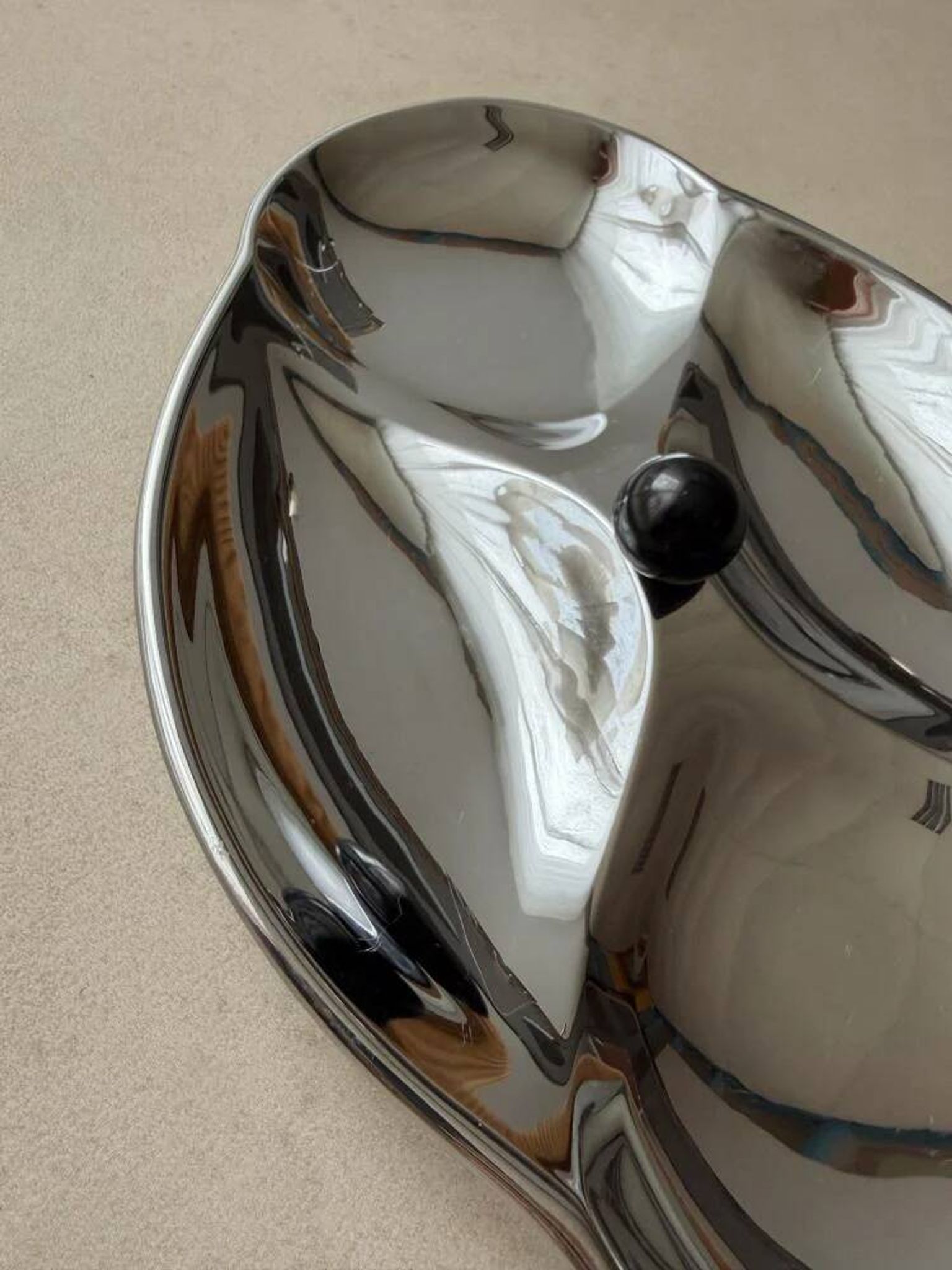 Swedish chrome serving dish 1960s