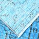 2x9 Vintage Light Blue Kitchen Runner Rug, 65x276Cm