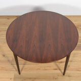 Table basse ronde en palissandre par Severin Hansen pour Haslev Møbelsnedkeri, années 1960