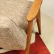 Vintage armchair brown granola oak wood design by Chierowski 366