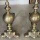 Pair of brass andirons