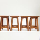 Solid oak stools