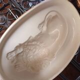 Lion earthenware terrine mold