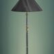 Etruscan-style carved wooden parquet lamp foot
