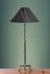 Etruscan-style carved wooden parquet lamp foot