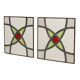 Art Deco Geometric Stained Glass Window 25x25cm