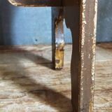 Mini-bench stool in old patinated solid wood