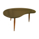 Table basse tripode années 50/60 forme rein Skai noir
