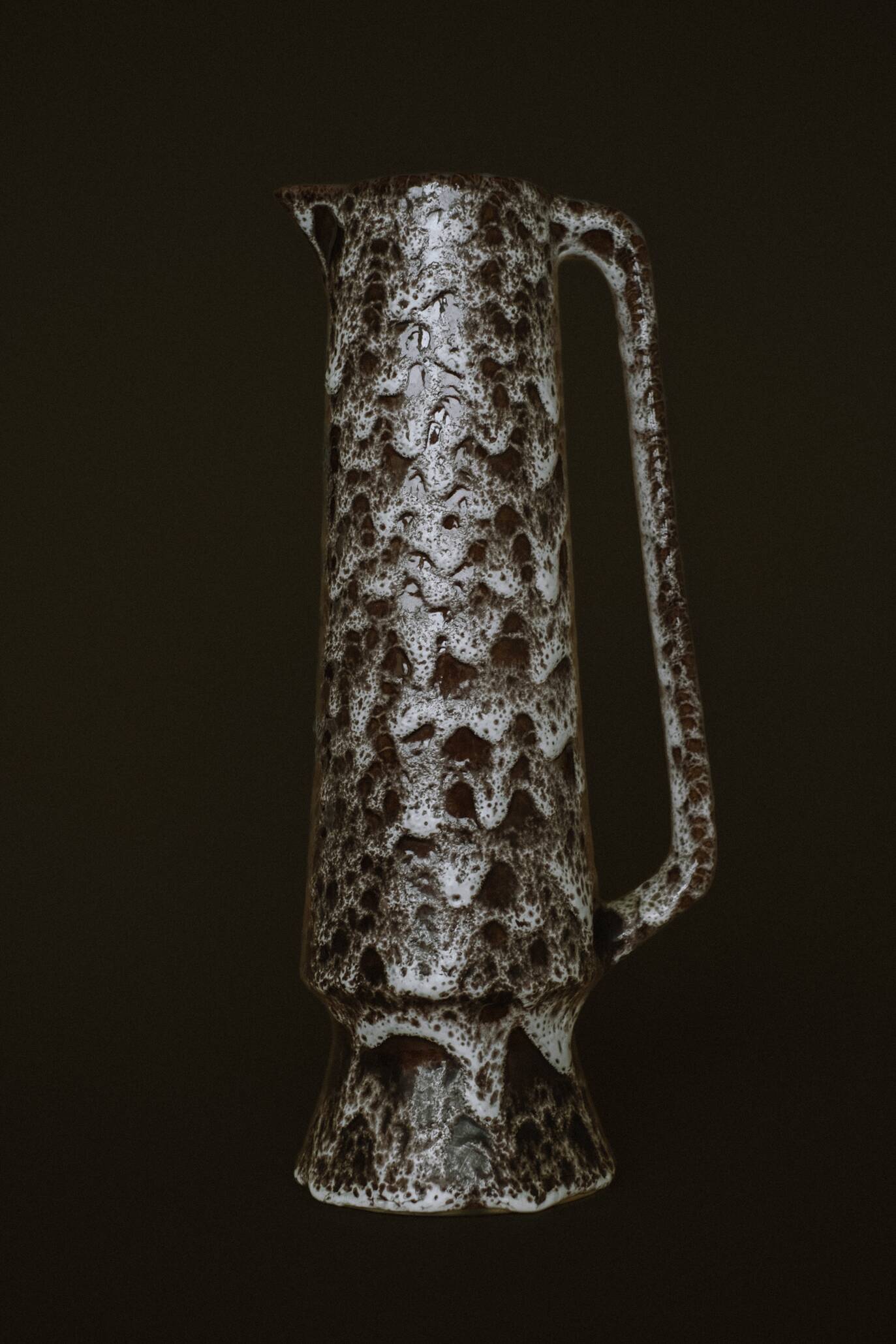 Handmade stoneware pitcher