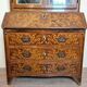 Venetian scriban secretary in Louis XV style, inlaid with walnut.