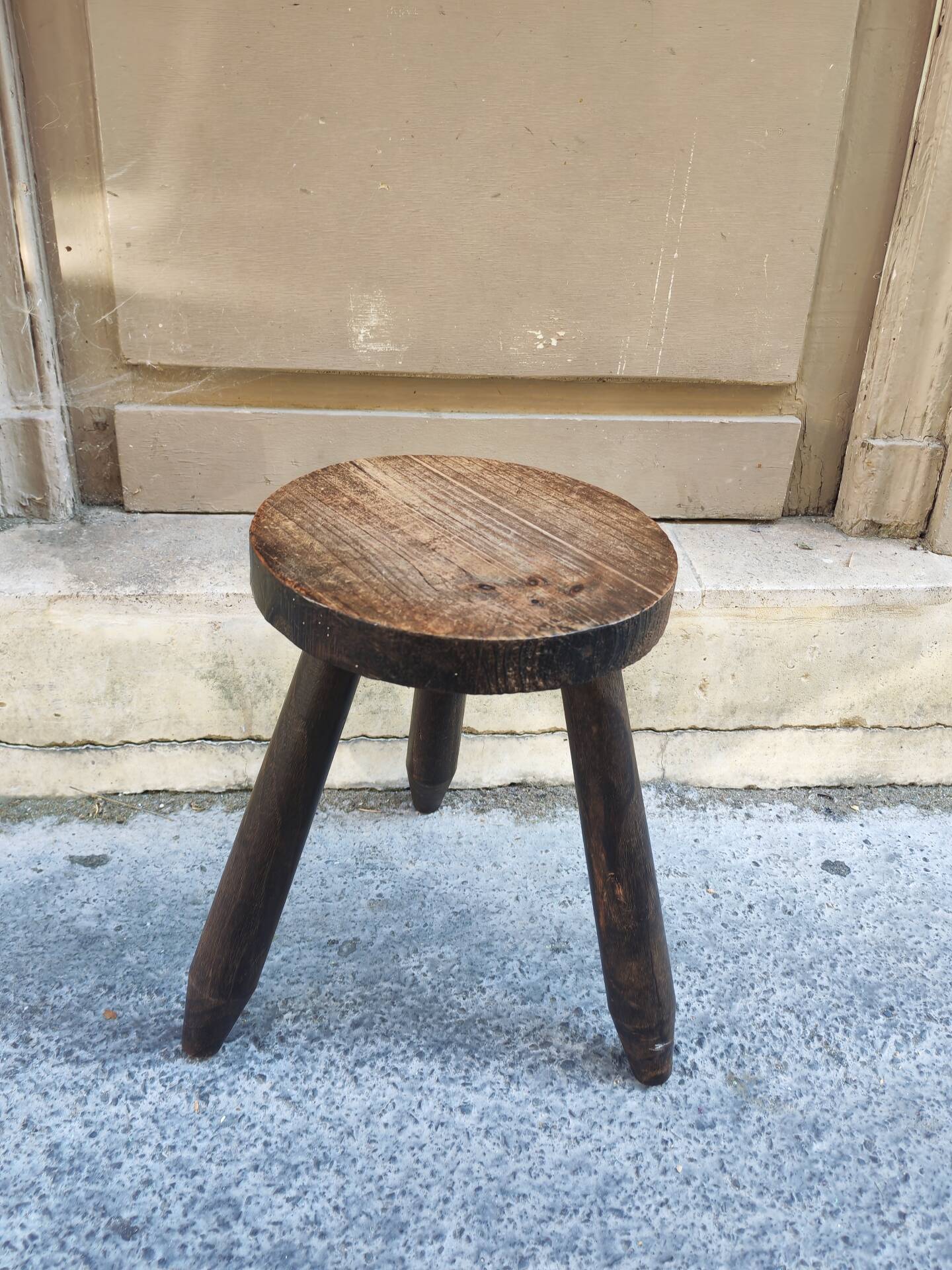 Brutalist tripod stool