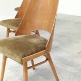 Set of 4 chairs model 514 by Radomir Hofman for Ton 1960