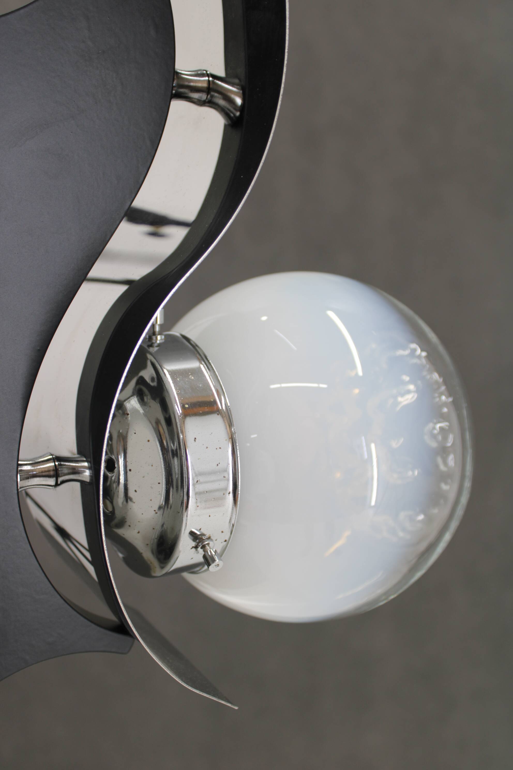 1970s Italian Chrome Plated Chandelier