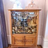 Vitrine Art Déco en noyer 1930-1940