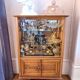 Art Deco walnut glass display case 1930-1940