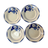 Set of 4 dessert plates Mona porcelain of Gien