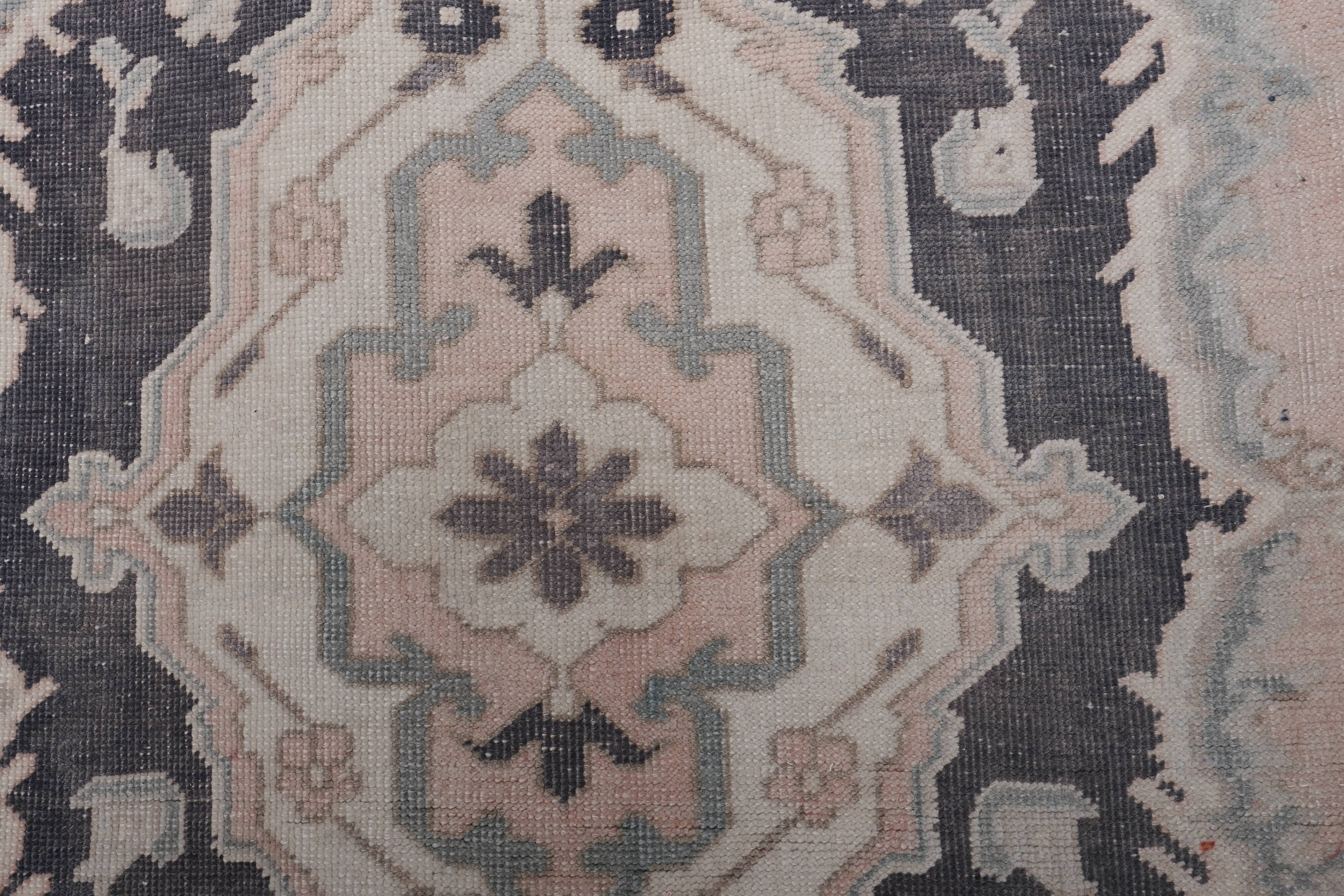 Vintage Turkish Oushak Rug Handwoven 98x680 cm