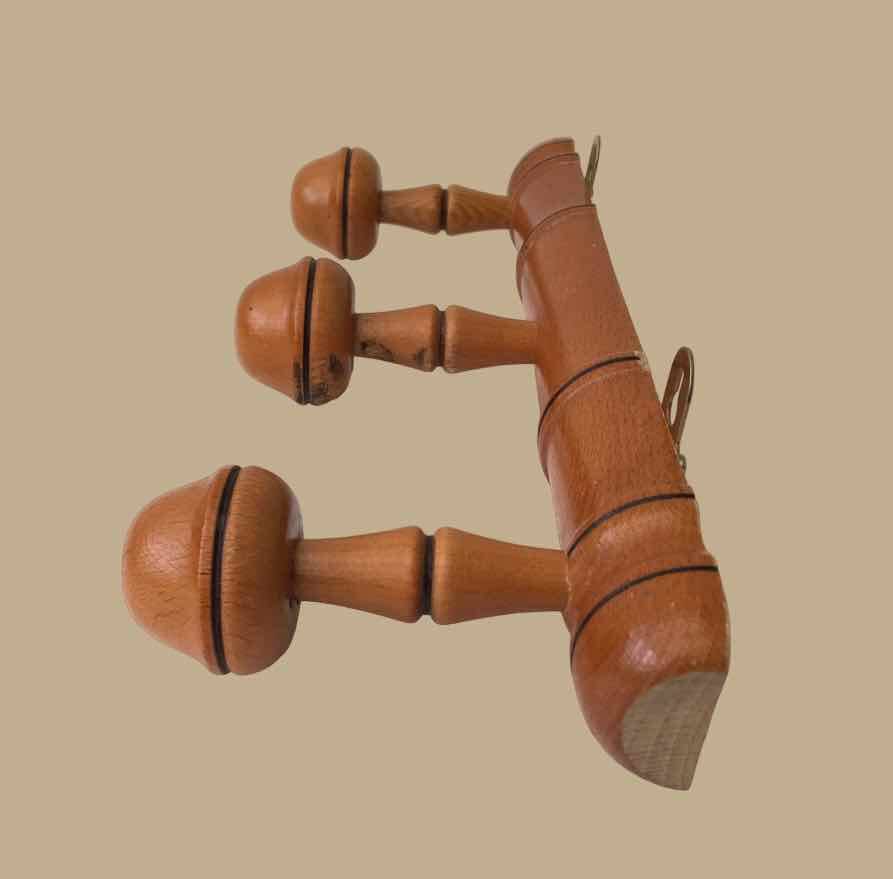 Bamboo-style wall-mounted coat rack