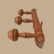 Bamboo-style wall-mounted coat rack