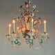 Multi-colored Murano glass Venetian chandelier with 7 light arms, circa 1920