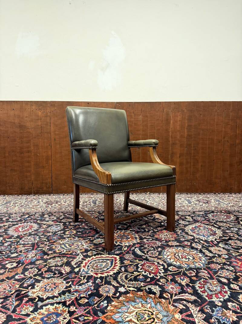 Set of Classic English Chesterfield Desk Chairs