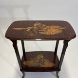 French Art Nouveau two-tier service table by Emile Gallé