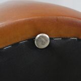 Sheep leather pouf