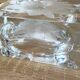 Large Solid Crystal Ashtray France JG Durand Modern Design Art Deco Loft