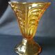 Art Deco period vase half-crystal amber - Luxval Val Saint Lambert