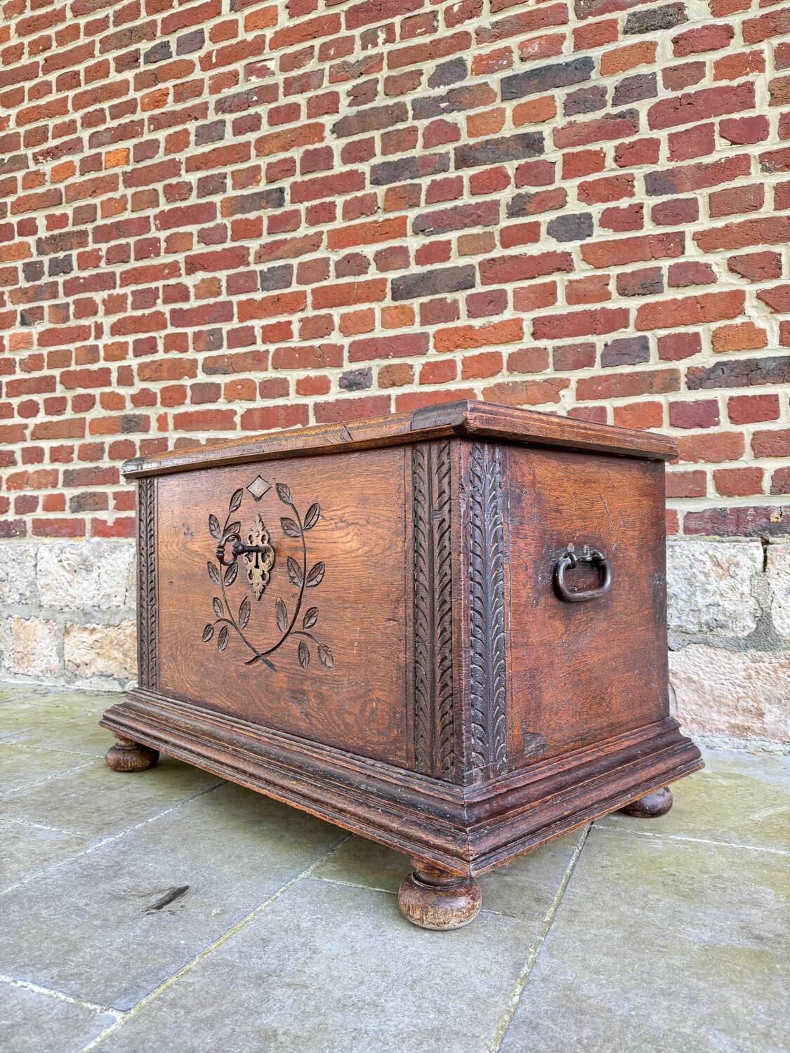 Chest In High Period Oak From XVII Eme Century