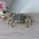 Old ashtray shape metal crab