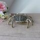 Old ashtray shape metal crab