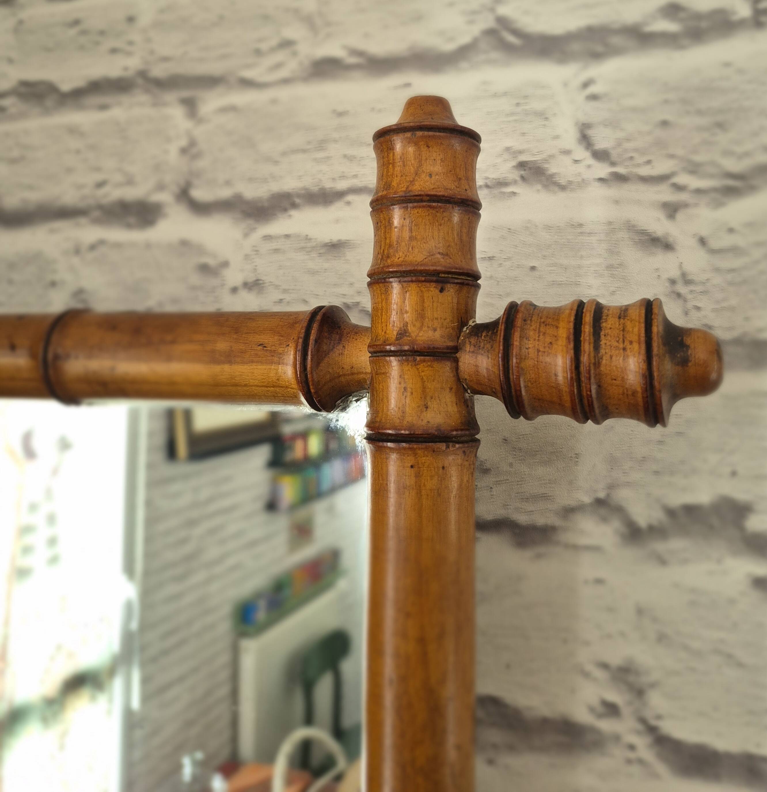 Vintage belle epoque bamboo mirror