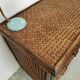 Commode vintage en rotin et cannage
