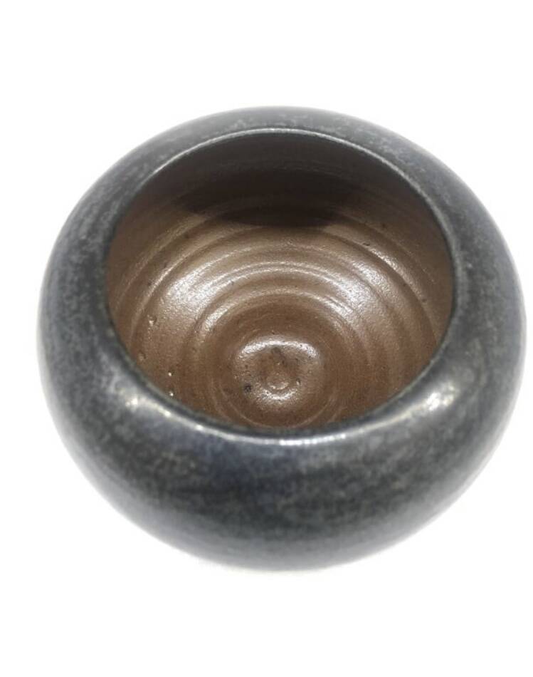 Glazed ceramic vase signed Pitot