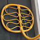 Pair of rattan wall lights