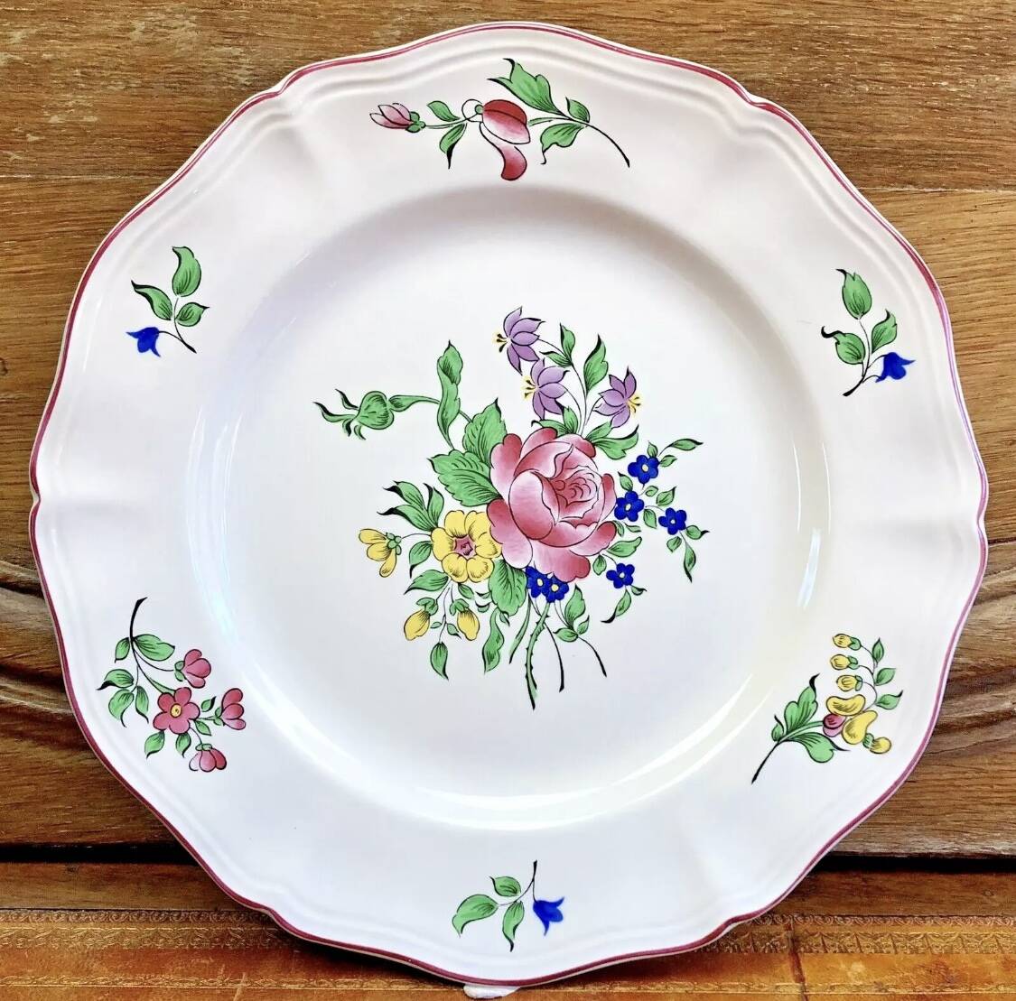 6 old Luneville flat plates, Réverbère model