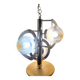 Pendant lamp, chandelier, chrome and Murano glass, Mazzega, Italy, 1960-70