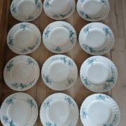 12 assiettes plates anciennes en Terre de fer 