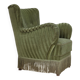 1960s, Danish armchair, original green furniture velour.