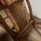 Victorian folding chair 19th century Gothic caning Art & Craft